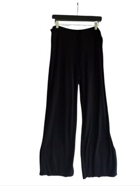 Natori Cruz Large Loungewear Pant Black Wide-Leg Pajama Pants